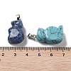 Natural & Synthetic Mixed Gemstone Pendants G-B068-01P-4