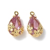 Brass Micro Pave Cubic Zirconia Pendants KK-Z136-06G-02-1