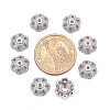 Eco-Friendly 6-Petal Flower Brass Micro Pave Cubic Zirconia Bead Caps ZIRC-M098-01P-FF-3