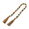 Wood Beaded Garland Hanging Ornament LS-HJEW-A007-01C-1