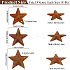 90Pcs 3 Styles Star Rust Iron Big Pendants IFIN-GF0001-13A-2