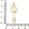 Brass Micro Pave Cubic Zirconia Pendants KK-G519-03G-3