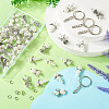60Pcs 6 Styles Alloy & Glass Pearl Beaded Pendants PALLOY-TAC0162-6