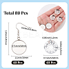 40Pcs 304 Stainless Steel Earring Hooks DIY-SC0033-77A-2