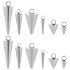 12Pcs 6 Styles 304 Stainless Steel Pendants STAS-LP0001-32-1