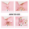 6Pcs 6 Colors Polyester Bowknot Pendant Decoration KEYC-AR00003-3