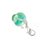 Handmade Lampwork Mushroom Pendant Decorations HJEW-JM03390-5