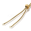Adjustable 304 Stainless Steel Slider Bracelet/Bolo Bracelets Making LS-STAS-I153-03G-03-2