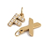 26Pcs 304 Stainless Steel Micro Pave Clear Cubic Zirconia Charms STAS-G359-08G-2