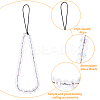 Glass Rondelle Beaded Mobile Straps HJEW-GO00058-3