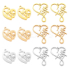12Pcs 6 Style Ion Plating(IP) 304 Stainless Steel Pendants STAS-UN0031-21-1