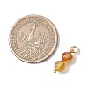 Natural Amber Round Pendants PALLOY-JF04990-2