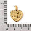 304 Stainless Steel Pendants STAS-B094-28G-3