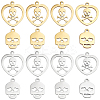 24Pcs 4 Style 201 Stainless Steel Charms STAS-DC0008-59-1