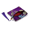Chinese Brocade Tassel Zipper Jewelry Bag Gift Pouch ABAG-F005-07-4