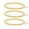 Round Brass Beaded Stretch Bracelets BJEW-JB05983-2