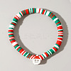 Christmas Polymer Clay Heishi & Acrylic Beads Stretch Bracelets for Women MC0425-2-1