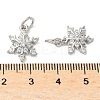 Brass Micro Pave Cubic Zirconia Pendants with Jumping Ring KK-A254-24P-3