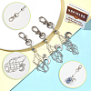 6Pcs 3 Styles Moon Alloy Swivel Lobster Claw Clasps & Brass Cable Chains AJEW-SC0003-98P-3