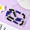1Pc Polymer Clay Rhinestone Round Beaded Stretch Necklaces NJEW-SP0001-14K-7