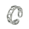 Non-Tarnish 304 Stainless Steel Open Cuff Ring RJEW-L110-001P-1