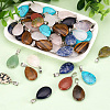 50Pcs Natural & Synthetic Mixed Gemstone Pendants G-TA0001-47-11