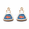 Eco-Friendly Alloy Enamel Pendants ENAM-T011-87-NR-2