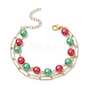 Chrismas Theme Double Layer Multi-strand Bracelets BJEW-JB101004-1