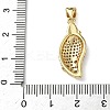 Brass Micro Pave Clear Cubic Zirconia Pendants KK-L257-02G-02-3