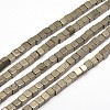Cube Natural Pyrite Beads Strands G-I126-17-6x6mm-1