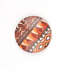 Printed Glass Cabochon GGLA-R037-12mm-06-1
