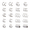 20Pcs 10 Style Hollow & Wave & Flower 304 Stainless Steel Wide Band Chunky Cuff Earrings for Men Women EJEW-CF0001-01-2