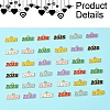 48Pcs 8 Colors Alloy Enamel Pendants ENAM-FS0002-41-3