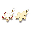 316 Surgical Stainless Steel Enamel Pendants LS-STAS-S116-377G-2