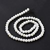 Electroplate Opaque Solid Color Glass Beads Strands EGLA-A044-P6mm-L01-3