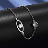201 Stainless Steel Cable Chain Bracelets BJEW-H205-01B-P-3