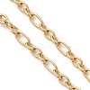 304 Stainless Steel Leaf Link Chain Bracelet Making AJEW-JB01433-4