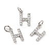 Brass Micro Pave Grade AAA Cubic Zirconia Charms ZIRC-P067-11P-H-NR-1