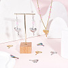 12Pcs 3 Colors 304 Stainless Steel Pendants STAS-UN0039-27-3