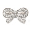 Brass Micro Pave Clear Cubic Zirconia Fold Over Clasps KK-G505-29P-1