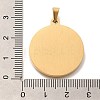 PVD Vacuum Plating 304 Stainless Steel Pendants STAS-U035-19G-04-3
