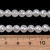 Electroplated Natural Agate Beads Strands G-B191-A07-6mm-20-5