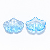 Two Tone Transparent Spray Painted Glass Pendants GLAA-T016-01C-2