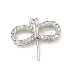 Brass Micro Pave Clear Cubic Zirconia Pendants KK-Z057-03P-1