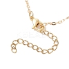 Synthetic Blue Lace Agate Star & Natural Freshwater Pearl & Brass Link Chain Necklaces NJEW-JN05687-02-5