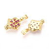 Brass Micro Pave Cubic Zirconia Pendants KK-N257-70G-2