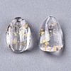 Transparent Spray Painted Glass Charms GLAA-T016-36-H01-2