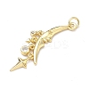Brass Micro Pave Cubic Zirconia Pendants KK-P345-51G-2