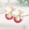 201 Stainless Steel Stud Earrings EJEW-MZ00809-4