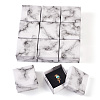 Square Marble Texture Cardboard Jewelry Ring Boxes LS-CON-TAC0009-05A-2